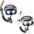 Bestway 24069 / 23, Voksen, Halv ansiktsmaske, Snorkling, Herdet glass, Assorterte farger, 14 år