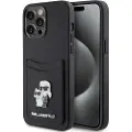Karl Lagerfeld Klhcp15lsapkcnpk Iphone 15 Pro 6.1 Saffiano Cardslot Karl&choupette Pin Telefondeksel