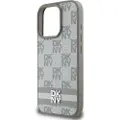 DKNY iPhone 16 Pro Max DKNY Rutete Mønster og Stripe Deksel - Beige
