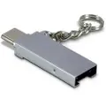 Inter-Tech - Kortleser - 2-i-1 (microSD) - USB 2.0/USB-C