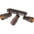 QAZQA Rund takspot mørk bronse GU10 50 mm 3-lys - Stanley