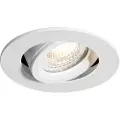 QAZQA Nedfelt spot hvit justerbar 6,5 cm inkl. LED IP54 ultraslank - Pupil