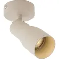 QAZQA Moderne takspot beige GU10 50 mm rund - Stanley