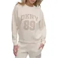 DKNY Distressed Rhinestone Logo Collegegenser