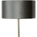 QAZQA Gulvlampe messing med fløyels skjerm grønn 50cm - Simplo