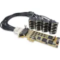 StarTech.com 16-porters Rs232 Db9 Pcie Pci-e-utvidelseskort