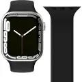 Vonmählen Solo Loop, Strop / Belte, Smartklokke, Sort, Apple, Apple Watch 42 mm / 44 mm / 45 mm / 49 mm, Silikon