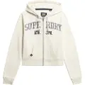 Superdry Atheltic Essential Relaxed Fit Cropped Genser Med Hel Glidelås