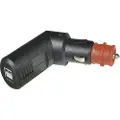 Procar Drejeligt dobbelt USB-ladestik Tilladt belastning strøm maks.=5 A Passer til (detaljer) USB-A Adapter 12 V til 5 V, 24 V til 5 V
