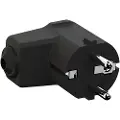 Bachmann - Strømkontakt - power CEE 7/7 (P) rettvinklet - 250 V - 16 A - svart