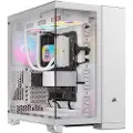 Corsair iCUE 6500X RGB - Mid tower - ATX - sidepanel med vindu (herdet glass) - ingen strømforsyning (ATX) - hvit - USB/lyd