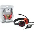 Conceptronic CCHATSTARU2R - Hodesett - on-ear - kablet - USB - svart, rød
