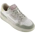 Victoria for woman. 8800124 Leather trainers C80 Casual Patch white, green (36), 1 to 3 cm, Laces