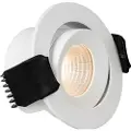 SOLAR PLUS LED-downlight Optic XS Tilt Hvid 3000K, 230lm, Ra>95, 45° spredning, tilt 20°, 4W, IP44. Fasedæmpbar 230V-driver