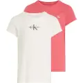 Calvin Klein Jeans Slim Monologo Kortarmet T-skjorte 2 Enheter