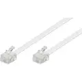 Microconnect - Telefonkabel - RJ-11 (hann) til RJ-11 (hann) - 15 m - flat - hvit