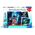 Ravensburger Puslespill Space Adventure 3x49 brikker,
