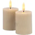 Sirius Smilla Genopladelig Mini Bloklys - Varm Grå - 2 stk
