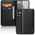 DUX Samsung Galaxy S25 Hivo Lommebok-deksel I Lær - Svart