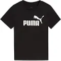 Puma ESS No. 1 Logo Tee Kids, Clothing, Black, 6-7Y