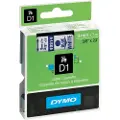 Dymo Merkebånd Dymo D1 9 mm, blå på hvit