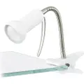 Eglo FABIO - Skrivebordslampe - 1 sokkel - klemmemonterbar - E14 - hvit, sølv