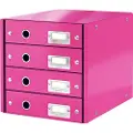 Leitz Click & Store - Skuffskap - 4 skuffer - for A4 (210 x 297 mm) - rosa