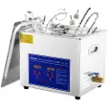 Vevor Profesjonell Ultralydrenser, 10 L Ultralydsmykkerenser med Digital Timer og Varmeelement, Industriell Ultralydrenser i Rustfritt Stål 40kHz for Briller, Klokker, Ringer, Smådeler