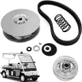 Vevor bakdrevet clutchsett for Yamaha bensindrevet golfbil G2-G22 1985+ sekundært clutchdrevet sett med reim JN6-G6201-03 JN6-G6201-04, sølv