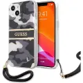 GUESS Guhcp13mkcabbk Iphone 13.14.15 6.1 Camo Strap Collection Telefondeksel