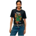Superdry for woman. W1011607A T-shirt Neo Tattoo black (L), Casual, Cotton, Short sleeve