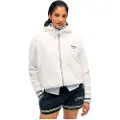Superdry for woman. W2012351A Country Club Velour Hoodie white (XL), Casual, Polyester