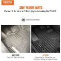 Vevor Gulvmatter til biler, passer til Honda CR-V (hybridmodeller) 2017-2022, 3 stk. matter foran og i andre rad, tilpassede TPE-gulvmatter til all slags vær, enkle å rengjøre gulvmatter for SUV, svar