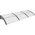 Vevor Markise til vindu/dør, utvendig dørmarkise, 91 x 283 cm, UF50+ PC solskjermark, solskjerm til utendørs terrassemarkise, gjennomsiktig, vanntett, for solskjerming, UV-, regn- og snøbeskyttelse