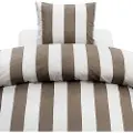 Borganäs of Sweden Borganäs of Sweden2-delt Sett Block StripeBrunSengesettFra Homeroom