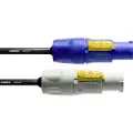 Cordial CFCA 10 FCB Strøm Tilslutningskabel [1x PowerCon-stik - 1x PowerCon-stik] 10.00 m Blå , Hvid