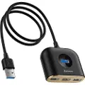 Baseus Square rund 4-i-1 USB 3.2 Gen 1 (3.1 Gen 1) Type-C 480 Mbit/s Svart