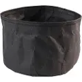 Aps Brødkurv Ø17x11 cm Kraftg foldbar papirspose Læderlook Sort,stk