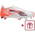 Puma ULTRA 5 ULTIMATE MxSG Football Boots Unisex, Shoes, White/Black/Glowing Red, 47