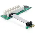 DeLOCK Riser card PCI Express x1 > 2x PCI 32Bit 5 V with flexible cable 9 cm left insertion - Stigekort