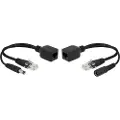 DeLOCK Passive PoE Adapter Set RJ45 DC 5.5 x 2.1 mm - Strøminjektor - svart (en pakke 2)