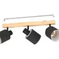 Eglo BATALLAS, Spotlight på skinne, E27, 3 ampuller, 220-240 V, Sort, Brun, Hvit