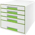 Leitz WOW CUBE - Skuffskap - 5 skuffer - for A4 Maxi - grønn