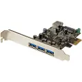 StarTech.com 4 Port PCI Express USB 3.0-kort - PCIe - USB 3.0 - 2.0 - 5 Gbit/sek - 3m - CE - FCC (PEXUSB3S42)