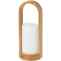 Duni Lysholder Easy 100x240 mm til Duni LED lys Bambus/Hvid - (karton á 4 stk.)
