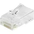 Logilink Modular RJ45-kontaktsett Cat.6, uskjermet, transparent, UTP, for kabler med maks. 6,5 mm ytre diameter - 1 stk (MP0027)