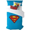 Play Fabrics Superman Dynetrekk Med Knapper Til Seng På 180 260x240 Cm
