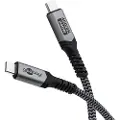 Goobay USB-C-kabel, USB4, 1,8 m, sort grå