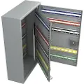 Basi SS 100 PZ, Stål, Grå, 200 kroker, 1 stykker, 380 x 140 x 550 mm, 10,6 kg