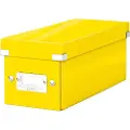 Leitz Click & Store WOW CD - Medieoppbevaringseske - kapasitet: 30 CD, 60 CD (smal boks), 160 CD (papirhylser) - gul